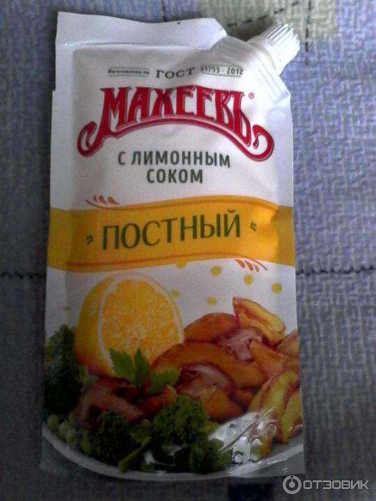 Майонез ПОСТНЫЙ с лимонным соком 200грамм МАХЕЕВ | Lazada.co.th