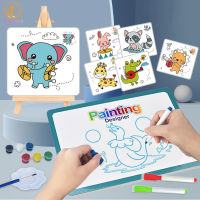 Children Drawing Board Diy Graffiti Gouache Painting Writing Board With Wooden Bracket Toddlers Early Education Toys