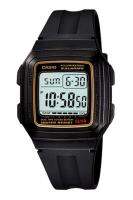 Casio Standard Digital นาฬิกาข้อมือผู้ชาย สายเรซิ่น รุ่น F-201WA-9A - สีดำ