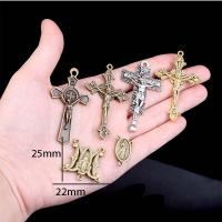 【CW】☇▬  Catholic Rosary Necklace Connector Many Christ Statue Medal