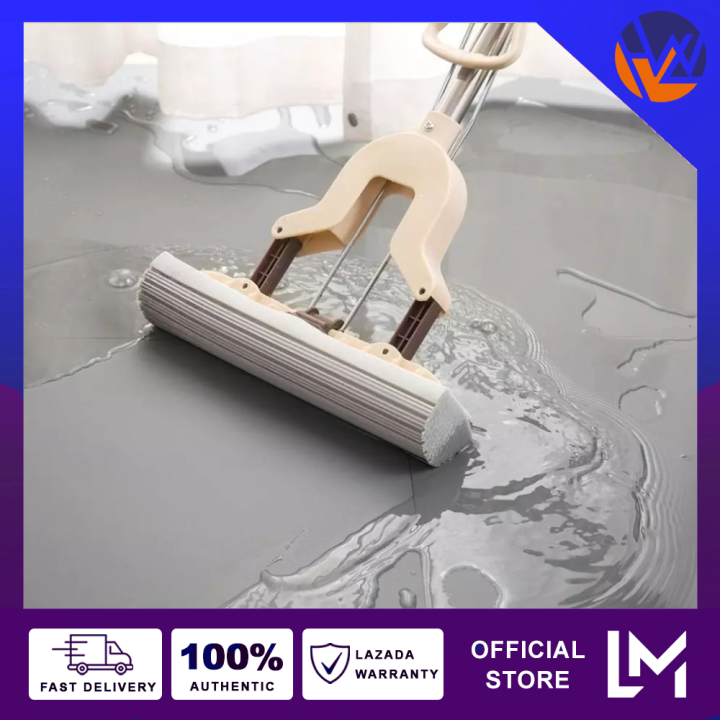 HLW Lazy large sponge mop head squeezed with water, handsfree cleaning