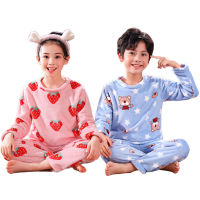 2021 flannel children pajama sets boys girls clothing sets for kids teenager sleepwear kids pijama baby Thermal underwear 3-14Y