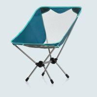 เก้าอี้พกพา สำหรับแคมป์ปิ้ง zaofeng Lightweight Folding Chair from Peacock Blue เก้าอี้พับได้