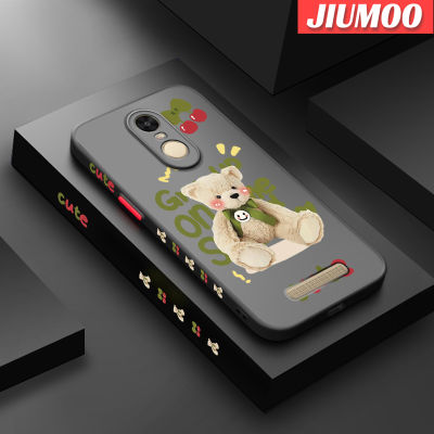 เคส JIUMOO สำหรับ Xiaomi Redmi Note 3 Note 3 Pro Note 2เคสดีไซน์ใหม่ตุ๊กตาหมีน่ารักกันกระแทกเคสโทรศัพท์ผิวด้านเคสซิลิโคนลายขอบคลุมทั้งหมดป้องกันเลนส์กล้องเคสนิ่ม