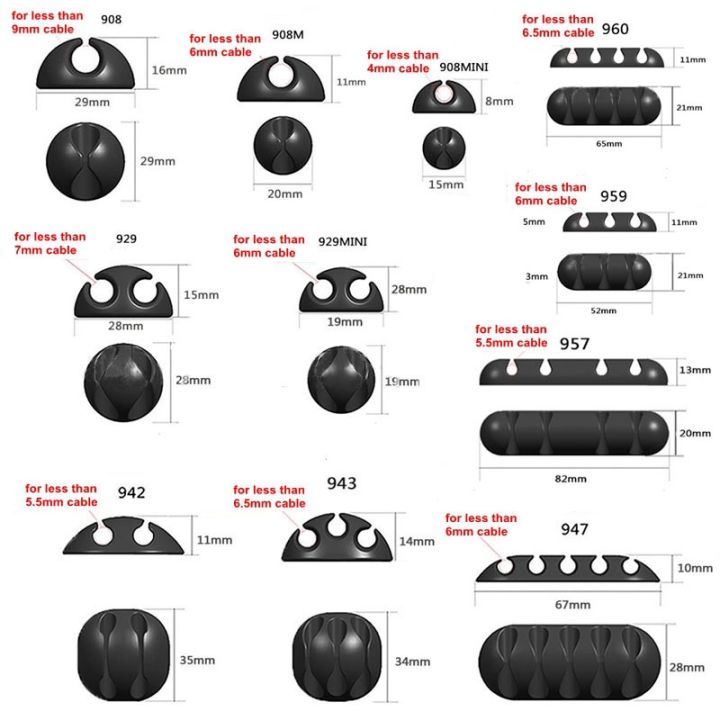 cw-multi-slots-clamp-silicone-organizer-management-for-usb-cable-wire-charging-data-earphone