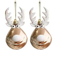 2Pcs Christmas Balls Ornaments Bauble Pendant Hanging Balls Home Party Props for Christmas Tree Decorations