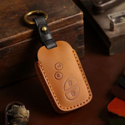 Luxury Leather Car Key Case Cover Fob Protector Keyring for Lexus Rx270 Es240 Lx570 Accessories Remote Keychain Holder Shell Bag