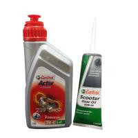 น้ำมันเครื่อง น้ำมันเฟืองท้าย Castrol ออโต้ สีเงิน 0.8 ลิตร ใส่รถออโต้ทุกรุ่น PCX CLICK125I ZOOMER-X Nitefarm02