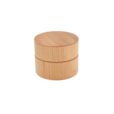 Storage Round Container Natural Refillable Bottle Cosmetics Bamboo