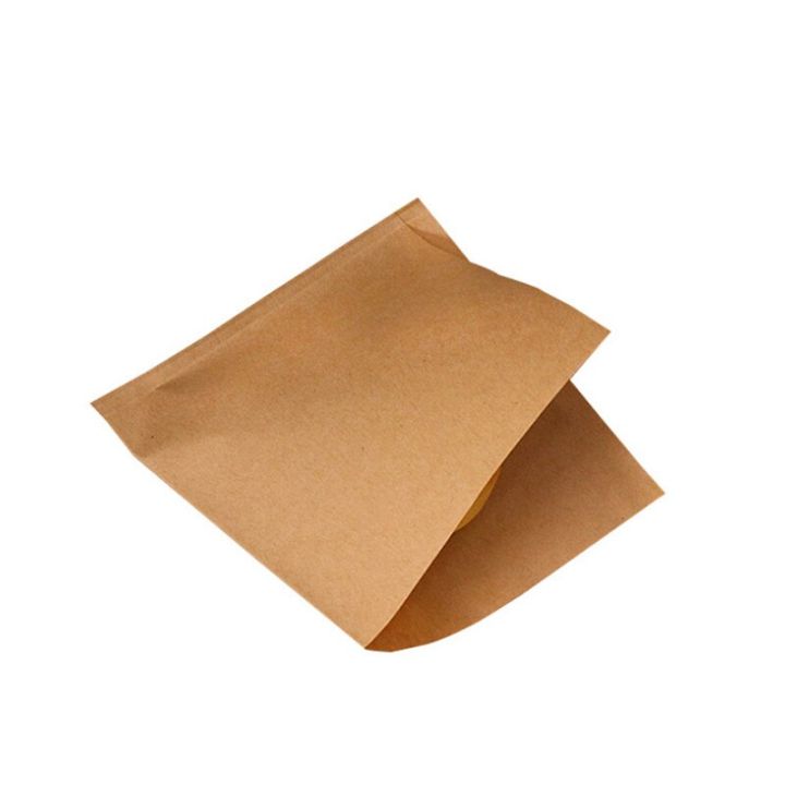 กระเป๋ากระดาษกันน้ำมัน100ชิ้น-ถุงกระดาษใส่แซนวิชโดนัทแบบใช้แล้วทิ้งอาหารกลับบ้านเคลือบไขมันทอดไก่บรรจุภัณฑ์แบบเบอร์เกอร์