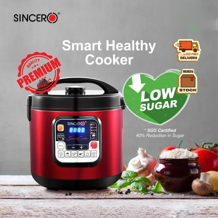 [6L] Sincero Smart Healthy Rice Cooker Periuk Nasi Low Sugar SEMI