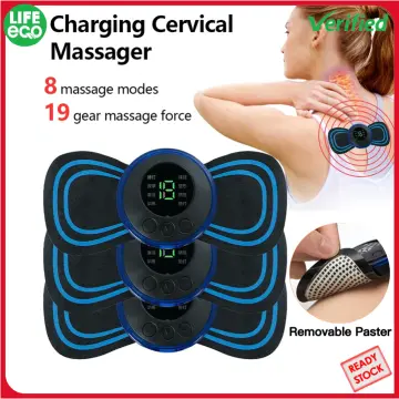 LCD Display Neck Massager USB Charging Massager Electric Neck Massage EMS  Cervical Vertebra Massage Patch for Muscle Pain Relief