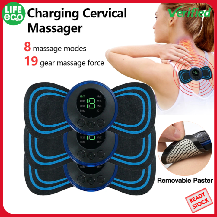 Rechargeable Electric Pulse Neck Massager EMS Cervical Massage