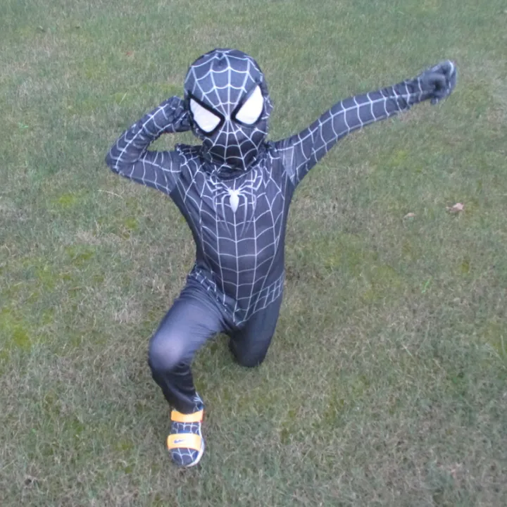 Adults/Kids Black Amazing Spider Man 2 Costume Black Spider Man Morph ...