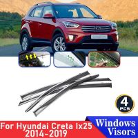 แผ่นเบี่ยงสำหรับ Hyundai Creta Ix25 2014 2015 2016 2017 2018 2019รถเปิดหลังคาอุปกรณ์ตกแต่งคิ้วกันฝนที่บังหน้าต่าง