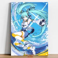 Hatsune Miku VOCALOID เกมโปสเตอร์โลหะรายการทีวีอนิเมะป้ายดีบุกผนัง NZ3763ตกแต่งห้องศิลปะของตกแต่งบ้าน