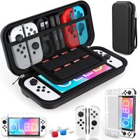 For Switch OLED Case Compatible With Nintendo Switch OLED 9 In 1 Accessories For Switch OLED Model With Dockable Protective Case