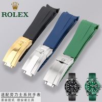 Suitable for Rolex original watch strap rubber arc mouth explorer black and green water ghost Daytona yacht silicone accessories male 20