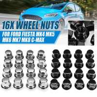 16pcs M12 x 1.5 19mm Alloy Car Wheel Nuts Tire Nut Car Nut Screw for Ford Fiesta MK4 MK5 MK6 MK7 MK8 C-Max CMax Nails  Screws Fasteners