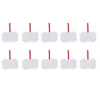 10Pack Sublimation Christmas Blanks , Blank Aluminum Board Ornaments White Blank Ornaments for DIY Christmas Day