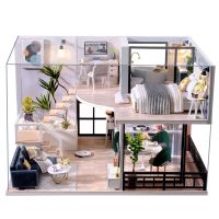 ❧◇ GALA [พร้อมส่ง] Cutebee Dollhouse บ้านตุ๊กตาจิ๋วพร้อมเฟอร์นิเจอร์ L032