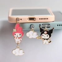 Sanrioed My Melody Cinnamoroll Kuromi Cartoon Mobile Phone Charging Port Headphone Hole Dust Plug Cute Couple Accessories