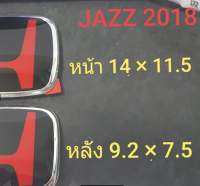 HONDA JAZZ 2018  H ดำแดง โลโก้ตรงรุ่นฮอนด้า  หน้า หลัง ราคาจ่อชุด 2 ชิ้น