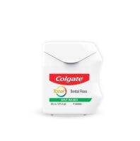 ( มีคูปองส่งฟรี / 25 M  )  Colgate คอลเกต ไหมขัดฟัน โททอล มิ้นท์ 25 เมตร ช่วยขจัดคราบพลัคระหว่างซอกฟันและร่องเหงือก