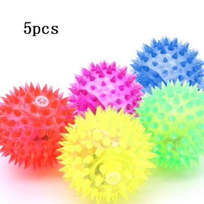 5Pcs Dog Training Balls With Colorful LED Lights Fun Pet Interactive Balls Toy Dog Chew Ball Pet Interactive Ball Toys