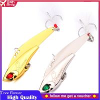 เหยื่อตกปลาช้อนสำหรับ Pike 62mm 11g Silver/Gold สี Treble Hook ช้อนโลหะ Wobble Hard เหยื่อ Vib Lures สำหรับตกปลา