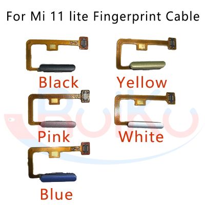 Untuk Xiaomi Mi 11 Lite Pemindai Sidik Jari Kabel Flex Mi11 Lite 5G Sensor Touch ID Tombol Rumah Bagian Perbaikan Ponsel Pintar
