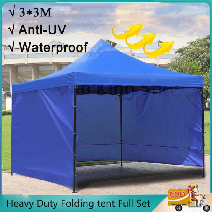 Khemah Niaga 10x10 Roof Night Market Canopy Heavy Duty Folding Full Set ...