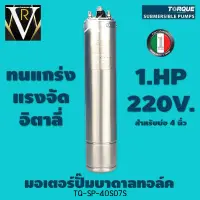 มอเตอร์ปั๊มบาดาลทอล์ค 1 HP 220V TQ-SP-40S07S สำหรับบ่อ 4 นิ้ว รับประกัน 1 ปี เต็ม By VR บ้านเกษตร