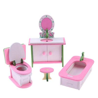 Miniature Wooden 3D Furniture Toys Kids Simulation Furniture Toy Play House Dolls Baby Room Miniature Set Kids Christmas Gifts