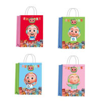 12Pcs Cocomelon Party Gift Bags Cocomelon Gift Bags Party Supplies for Kids Cute Cocomelon Themed Paper Bag Party Birthday Decor