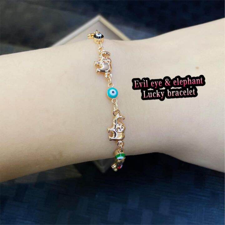 Evil eye & elephant lucky bracelet Lazada PH