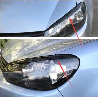 ไฟหน้าเปลือกตาโคมไฟหลอดไฟหน้าฝาครอบคิ้วสำหรับ VW Golf 6 MK6 2008 2009 2010 2011 2012คิ้วไฟหน้า