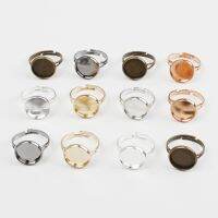 10pcs Lot Cincin Kosong Diameter Dalam 12mm Adjustable Untuk Membuat Perhiasan Diy