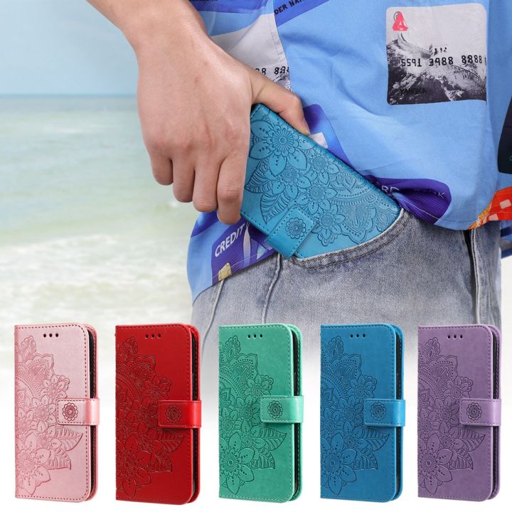 เคสโทรศัพท์ใหม่สำหรับ-xiaomi-mi-poco-c40-f5-m4-m3-x5-x4-x3-pro-poco-f4-gt-x4-x3-gt-poco-m5-m4-f4-m3-f3-x3-nfc-กลีบดอกไม้เคสเคสแบบพับปิดได้แม่เหล็กช่องเสียบบัตรเป็นหนัง