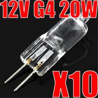 【❉HOT SALE❉】 mian885 หลอดไฟโคมไฟหลอดไฟฮาโลเจนทังสเตน12V 20W สำหรับการตกแต่งบ้านสว่างสุดๆ G4 10ชิ้น/ล็อต