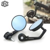 Motorcycle Round Rearview Handlebar Bar End Rear View Side Mirrors Blue Glass for Husqvarna Svartpilen 401 250 701 2013 - 2022