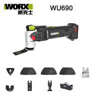 ใหม่เอี่ยม WU690 Worx มอเตอร์เลื่อยยนต์ไร้แปรงถ่าน20V เครื่องมือช่องสั่นหลาย SDS Chuck 6ความเร็วเครื่องมือไฟฟ้ามุมชุดปลายกระโปรงบาน WORX รับประกัน WU690