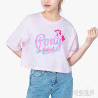 DOSH WOMENS CROPPED T-SHIRTS MY LITTLE PONY เสื้อยืดทรงครอปสั้น ผู้หญิง DPWT1009-PI