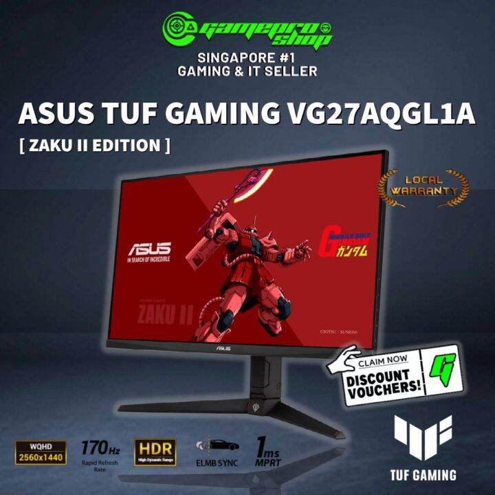 ASUS TUF Gaming VG27AQGL1A ZAKU II EDITION 27-INCH WQHD IPS 170Hz ...