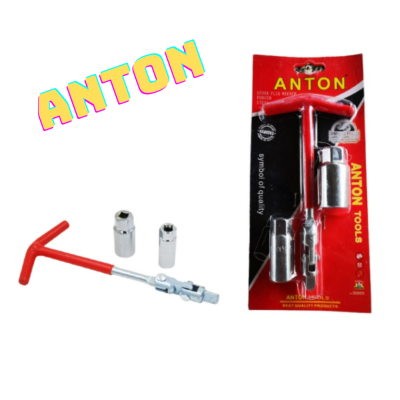 ANTON บล็อกถอดหัวเทียน บล็อกขัน ตัวทีข้ออ่อนบล็อคถอดหัวเทียน ลูกบล็อกเบอร์ 16 และ 21 mm ถอดหัวเทียน คอยหัวเทียน