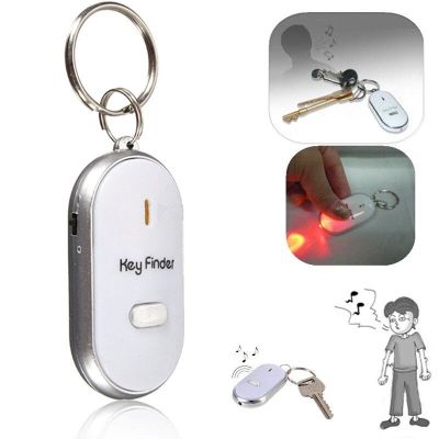 New Locator Keychain Mini Old Age Anti- Loss Device Keychain for Car Keys LED Light Torch Remote Sound Control Lost Key Finder Key Chains