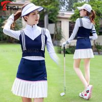 2020 Golf Clothing Women Vest Spring Sleeveless V-neck British Style Sports Outdoor Team Uniform Knit Camisole Golf Ball T-shirt