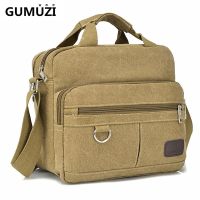 Casual Mens Shoulder Bag Fashion Handbag Canvas Multi-Function Totes Vintage Travel Bags Large Capacity Male Messenger Bag