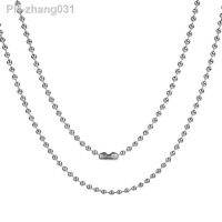 New Fashion 304 Stainless Steel Ball Chain Necklace For Women Metal Necklace Fashion Party Jewelry 60cm(23 5/8 ) long 1 Piece