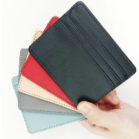 1Pc Pu Leather ID Card Holder Candy Color Bank Credit Card Box Multi Slot Slim Card Case Wallet Women Men Business Card Cover Card Holders